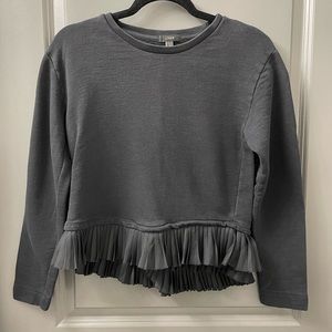 J. Crew Ruffle Hem Sweatshirt